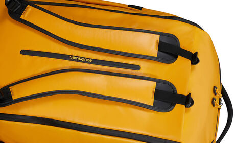 With backpack straps