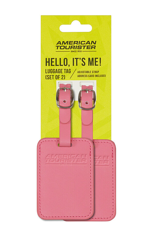American Tourister American Tourist. Ta Luggage Tag X2  Pink Glitch