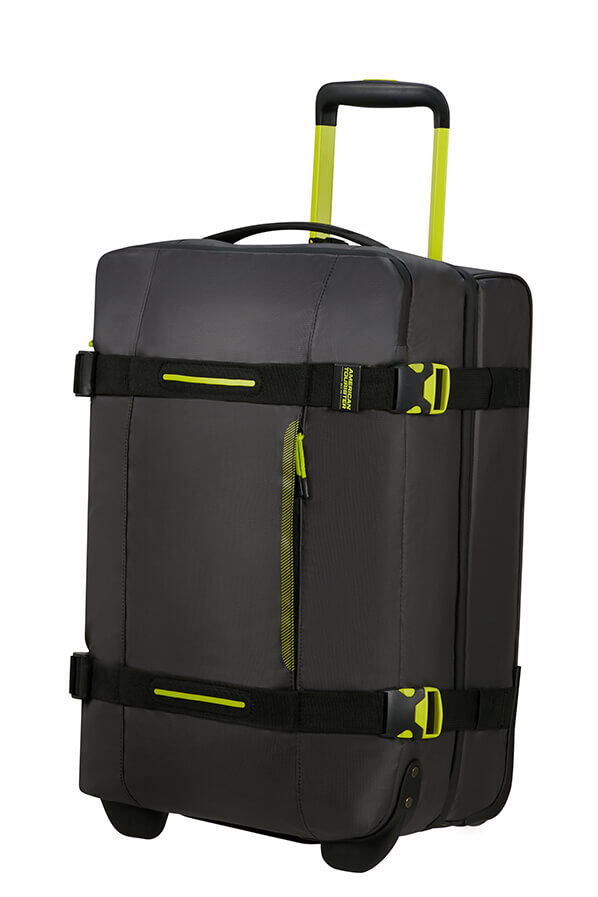 American Tourister Urban Track Duffle with Wheels Coated S  Black/Lime