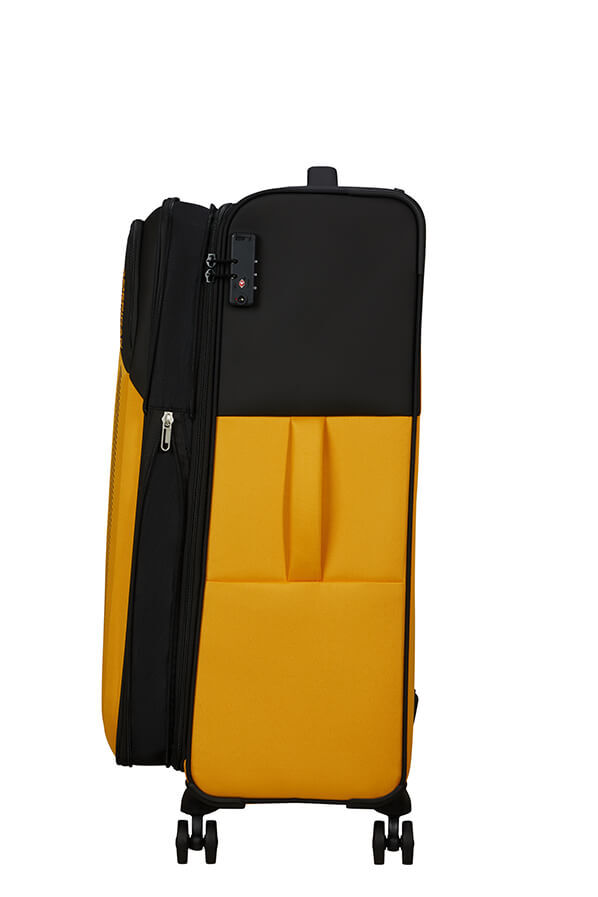 American Tourister Daring Dash Spinner Expandable TSA L  Black/Yellow