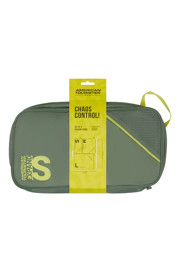 Packing Cubes Set of 3 Packing Cubes | American Tourister American Tourist. Ta Packing Cubes S/M/L  Olive/Lime