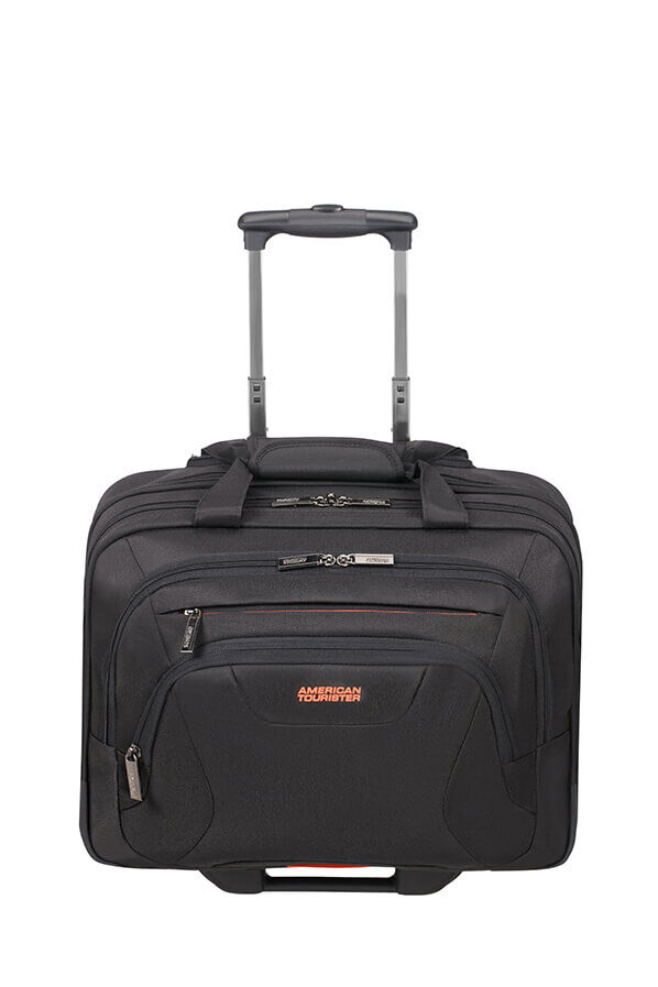 American Tourister At Work Rolling Tote  15.6inch Black/Orange
