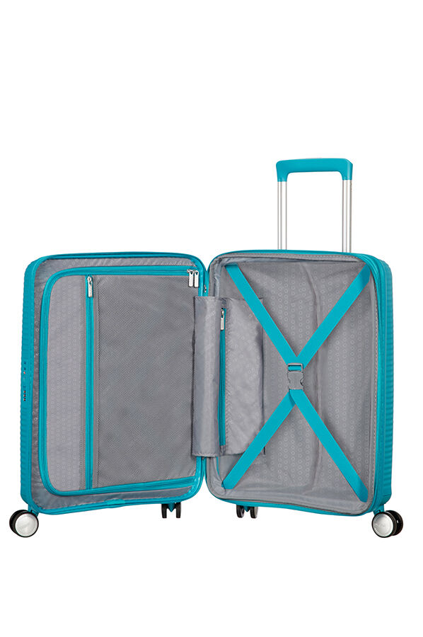 American Tourister Soundbox Spinner uitbreidbaar 55cm Summer Blue