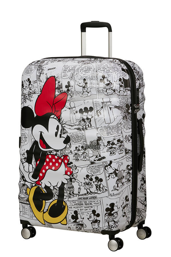 American Tourister Disney Wavebreaker Spinner TSA Disney Fl 77cm  Minnie Comics White