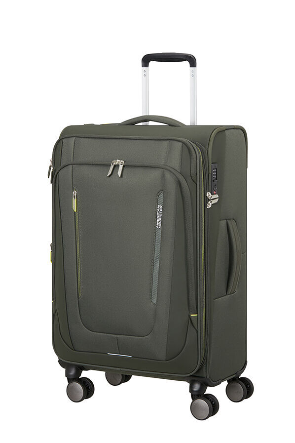 American Tourister Wanderlite Spinner EXP TSA M  Dark Khaki