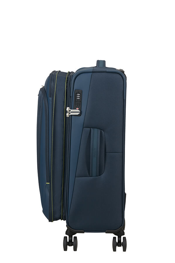 American Tourister Wanderlite Spinner EXP TSA M  Bleu marine fonc&eacute;