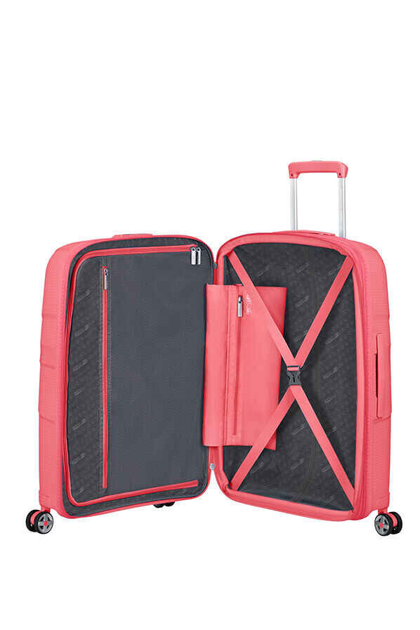 American Tourister StarVibe Spinner Expandable TSA 67cm Sun Kissed Coral