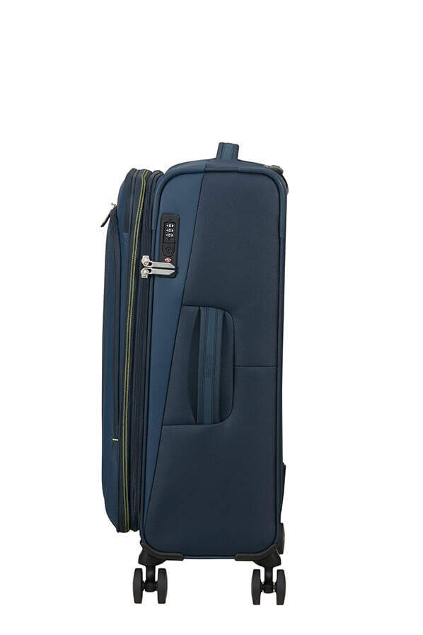 American Tourister Wanderlite Spinner EXP TSA M  Bleu marine fonc&eacute;