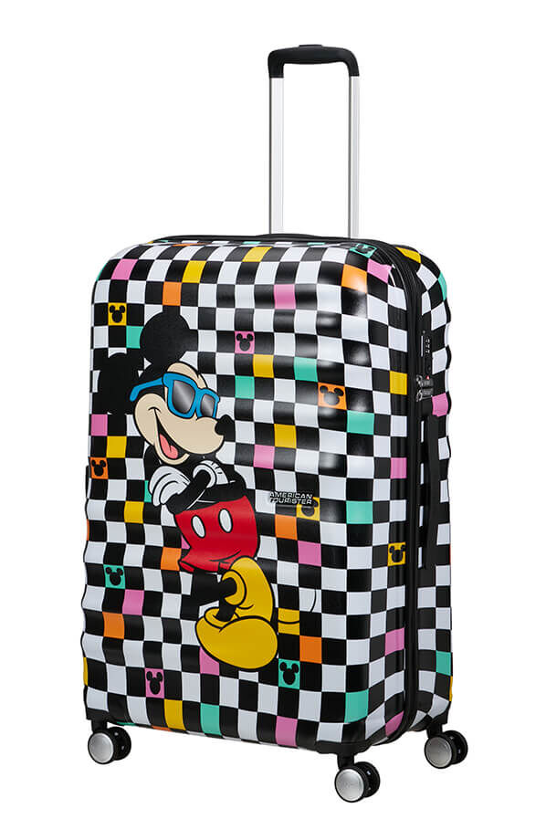 American Tourister Disney Wavebreaker Spinner TSA Disney Fl 77cm  Mickey Check