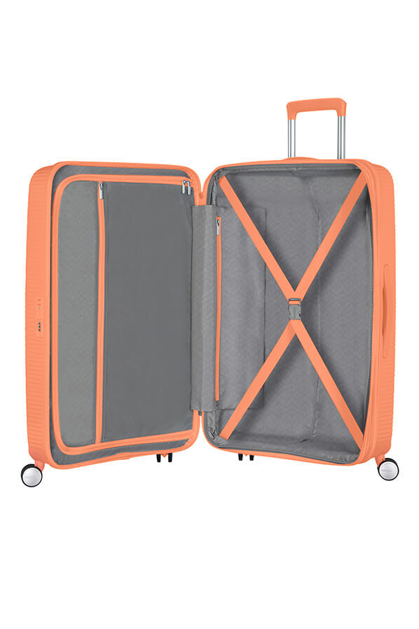 SoundBox Bagage moyen s&eacute;jour | American Tourister Soundbox Spinner TSA Expandable 67cm  Cantaloupe