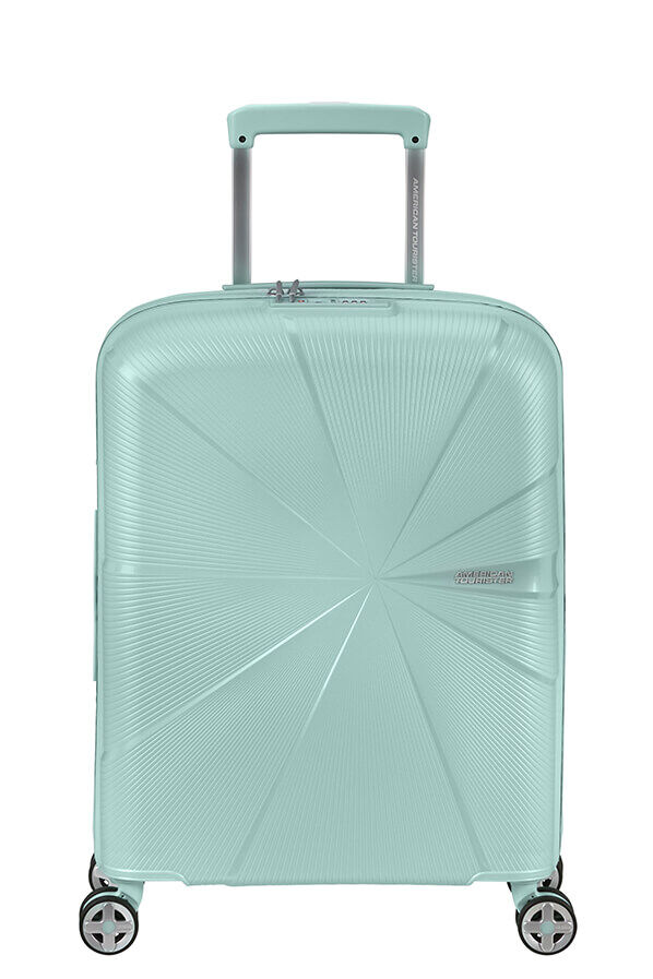American Tourister StarVibe Spinner Expandable TSA 55cm  Metallic Surf Blue