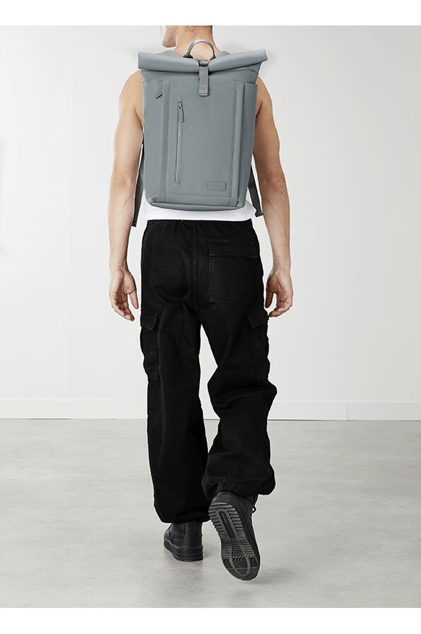 Lipault Lost In Berlin Rolltop Backpack  Cement Storm Lipault Lost In Berlin Rolltop Backpack  Cement Storm