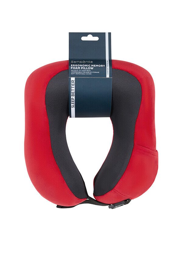 Samsonite Ta Revolution Ergonomic Memory Foam Pillow  Rouge