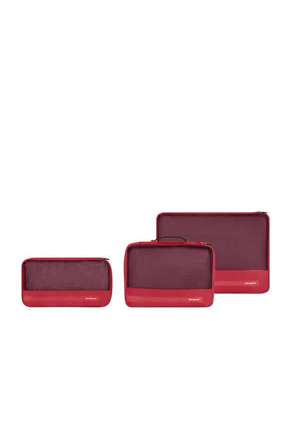 Samsonite Ta Revolution Set of 3 Packing Cubes  Rouge