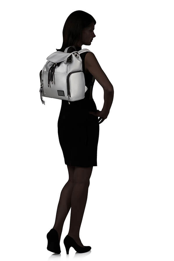 Samsonite Wander Last Backpack 3PKT 1 Buckle  Metallic Zilver