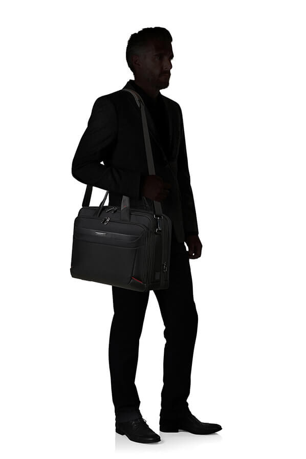 Samsonite Pro-Dlx 6 Bailhandle Expandable 17.3'  Noir