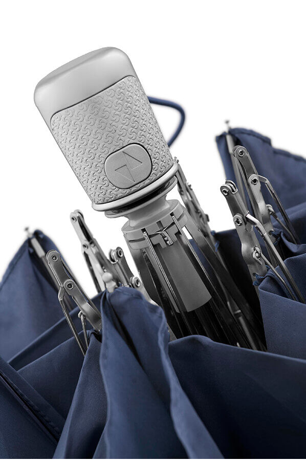 Samsonite Alu Drop S 4 Sect. Auto O/C  INDIGO BLUE