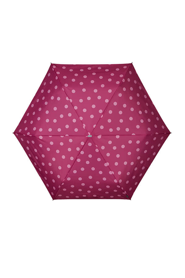 Samsonite Alu Drop S 3 Sect. Manual Flat  Violet Pink Polka Dots