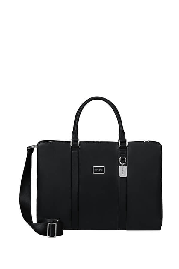 Image Biz Leather Aktetas 15.6" | Samsonite Image Biz Leather Briefcase 15.6'  Zwart