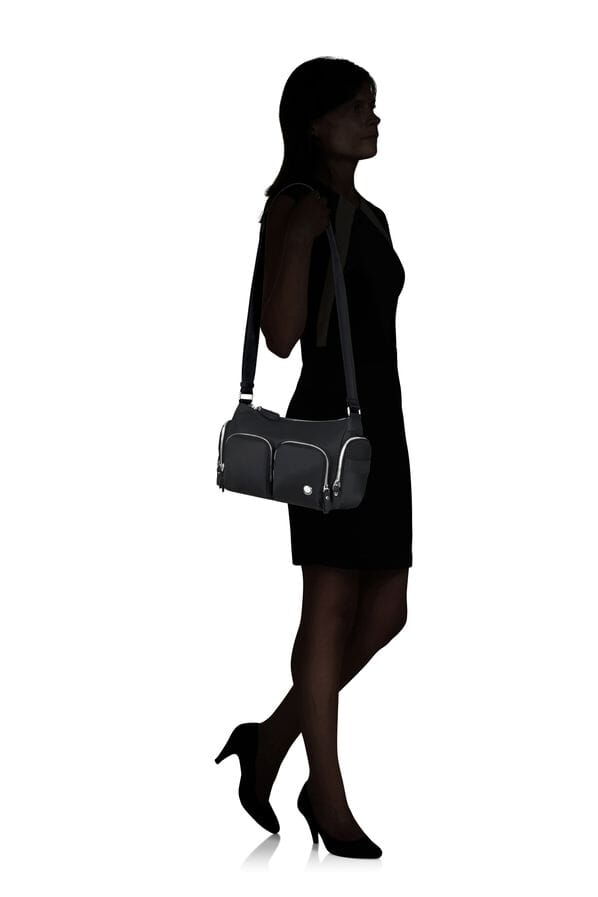 Samsonite Karissa Evo Shoulder Bag Multi Pkt  Noir