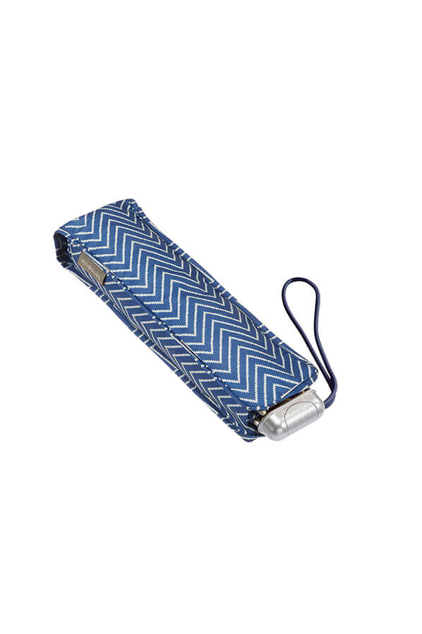 Samsonite Alu Drop S 3 Sect. Manual Flat  Geometric Blue Print