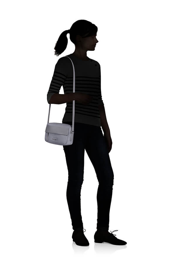 Samsonite Zalia 3.0 Shoulder Bag 2 Comp  Silver Grey