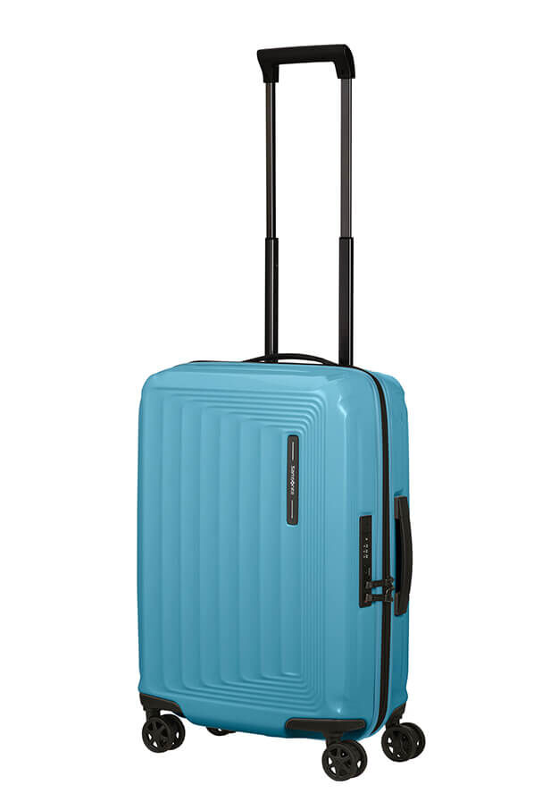 Nuon Spinner Expandable 55cm Metallic Ocean | Rolling Luggage