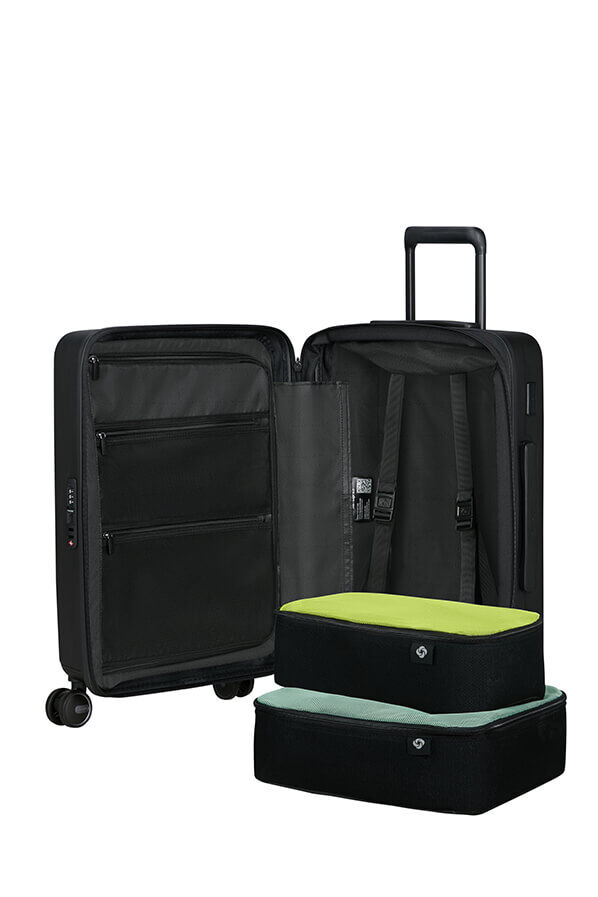 Samsonite Restackd Spinner Expandable Easy Access 55cm  Zwart