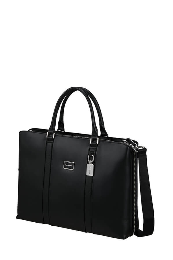Image Biz Leather Aktetas 15.6" | Samsonite Image Biz Leather Briefcase 15.6'  Zwart