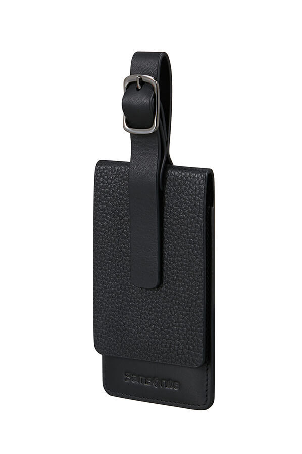 Samsonite Ta Revolution Leather Luggage Tag  Black