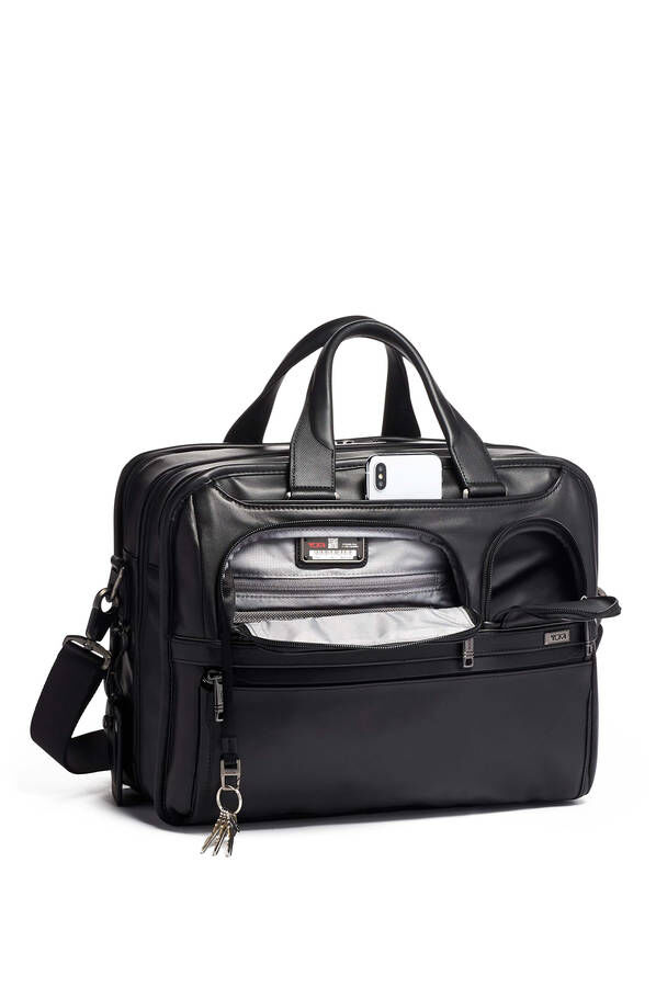 TUMI Alpha 3 EXP ORG LAPTOP BRIEF Black