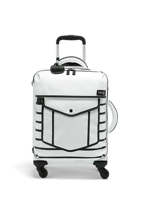 Lipault Nite Box Valise 4 Roues 55cm White Suit Rolling Luggage